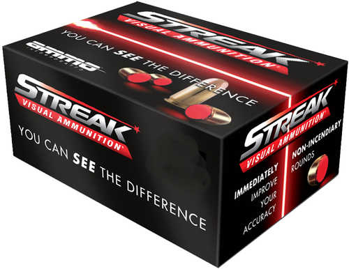 Ammo Inc 9115TMCSTRKRED50 Streak Visual (Red) 115 Grain Total Metal Case (TMC) 50 Per Box