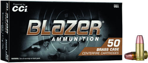 CCI Blazer Brass 9mm Luger 147 Gr 950 Fps Subsonic Full Metal Jacket (FMJ) 50 Round Box