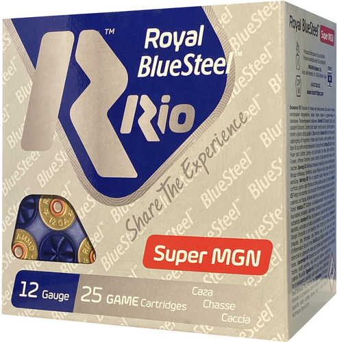 Rio Ammunition Rbsm403 Bluesteel Royal 12 Gauge 3" 1 3/8 Oz #3 25 Per Box 10 Cs