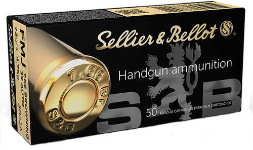 32 ACP 73 Grain Full Metal Jacket 50 Rounds Sellior & Bellot Ammunition