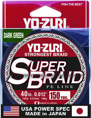 Superbraid Line 150yd 40lb Dark Green Model: Yz Sb 40lb Dg 150yd