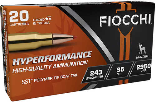 243 Win 95 Grain Ballistic Tip 20 Rounds Fiocchi Ammunition 243 Winchester