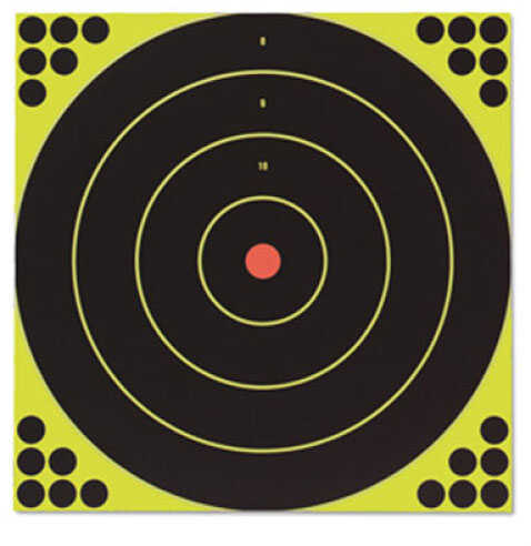Birchwood Casey 34022 Shoot-N-C Self-Adhesive Paper 12" Bullseye Black/Red 12 Pack