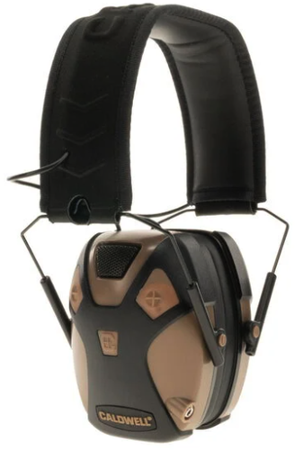 Caldwell E-Max Electronic Hearing Muff 23 Db Flat Dark Earth/Black Ear Cup With Black Headband