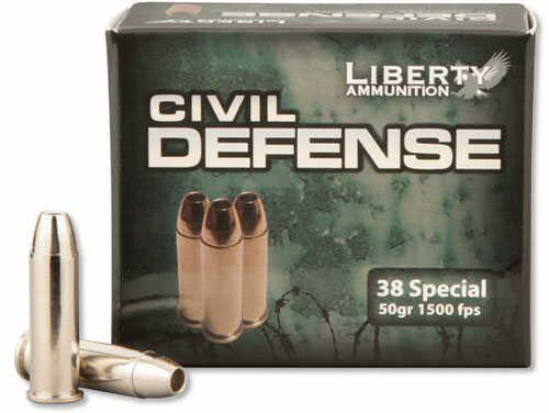 38 Special 50 Grain Hollow Point 20 Rounds Liberty Ammunition