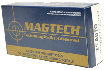 25 ACP 50 Grain Full Metal Jacket Rounds MAGTECH Ammunition