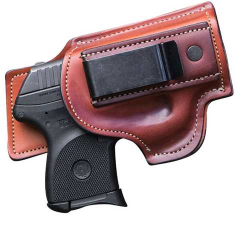 Edgewood Shooting Bags 1 Clip Inside The Waistband Holster Smith & Wesson Bodyguard 380 Brown Leather Left Hand