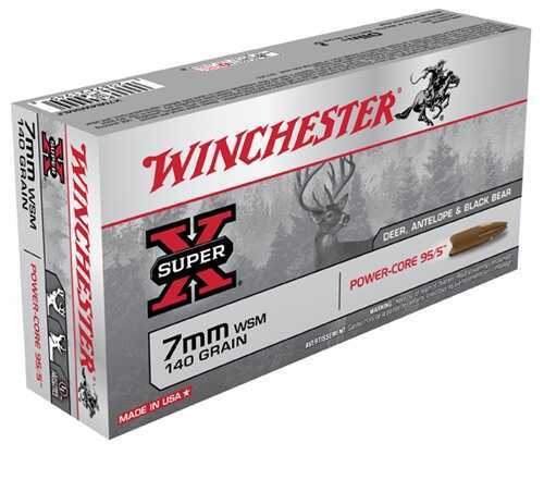 7mm Win Short Mag 140 Grain Hollow Point 20 Rounds Winchester Ammunition Magnum