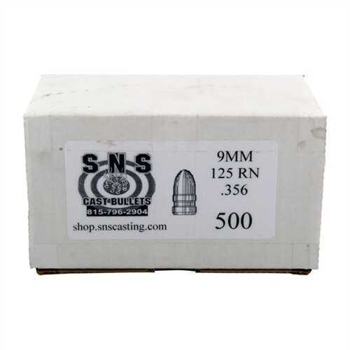 SNS Cast Bullet 9MM .356 125 Grains RN