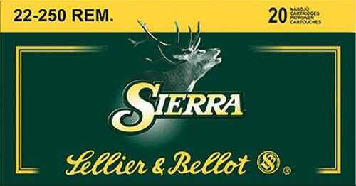22-250 Rem 55 Grain Spitzer Boat Tail 20 Rounds Sellior & Bellot Ammunition Remington