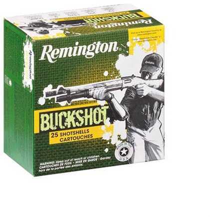 12 Gauge 2-3/4" Lead 00 Buck  9 Pellet 25 Rounds Remington Shotgun Ammunition