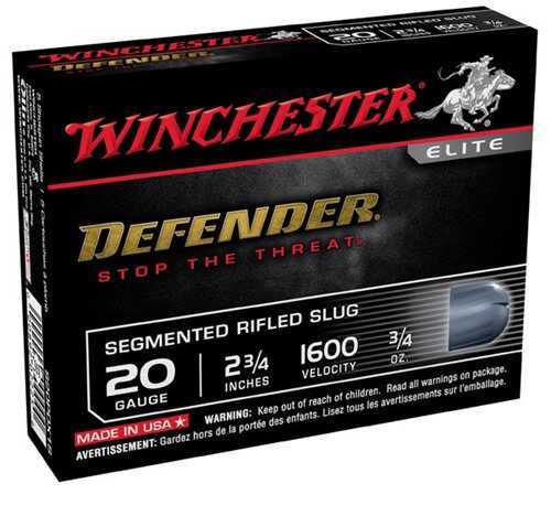 20 Gauge 2-3/4" Slug 3/4 oz 5 Rounds Winchester Shotgun Ammunition