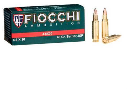 4.6X30 Heckler & Koch 40 Grain Jacketed Soft Point 50 Rounds Fiocchi Ammunition