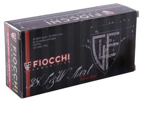 38 S&W 145 Grain Full Metal Jacket 50 Rounds Fiocchi Ammunition