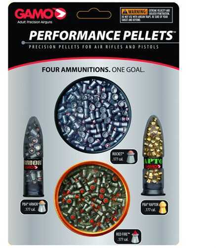 Gamo Pellet Combo Pack 177 Caliber PBA,PBA Armor,Red