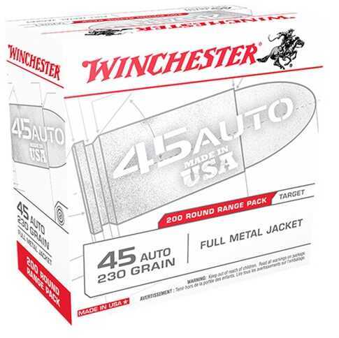 45 ACP 230 Grain Full Metal Jacket 200 Rounds Winchester Ammunition