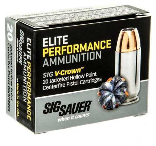 38 Super Automatic 115 Grain Hollow Point 20 Rounds Sig Sauer Ammunition