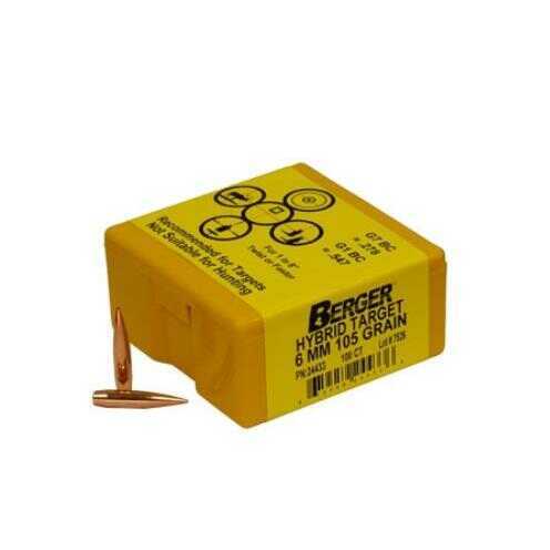 Berger Bullets 24433 Target 6mm .243 105 GR Hybrid 100 Box