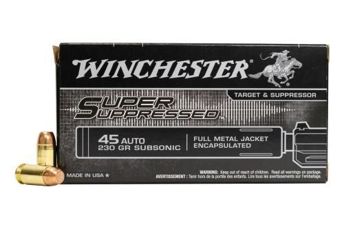 45 ACP 230 Grain ENCASED-Core Full Jacket 50 Rounds Winchester Ammunition