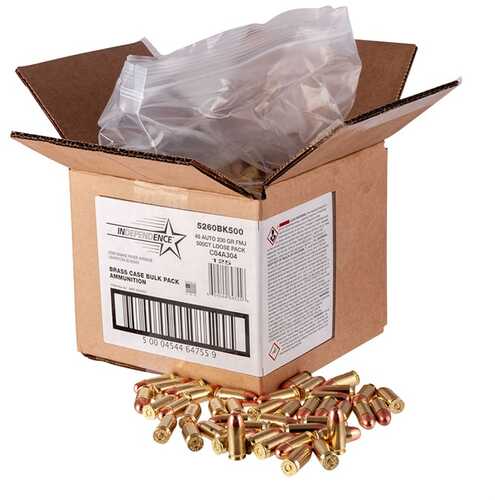 CCI Independence 45 ACP 230 gr. FMJ Ammo 500 Round Box