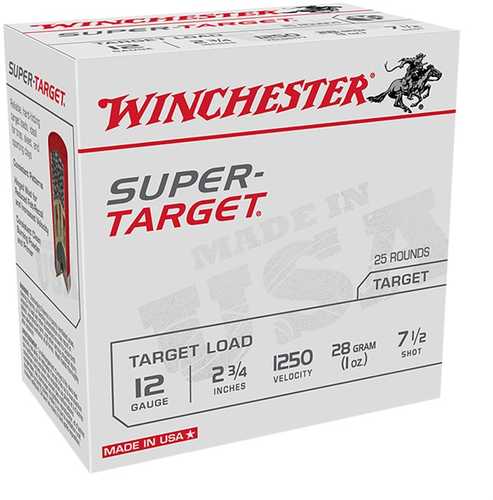 12 Gauge 2-3/4" Lead 7-1/2  1 oz 25 Rounds Winchester Shotgun Ammunition