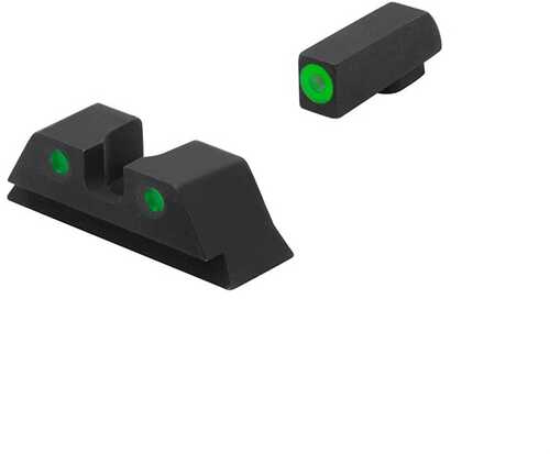 Meprolight Hyper Bight Sights for Glock 42/43 Green/Green Steel