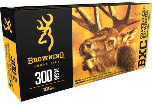 300 Win Short Mag 185 Grain terminal Ascent 20 Rounds Browning Ammunition Winchester Magnum