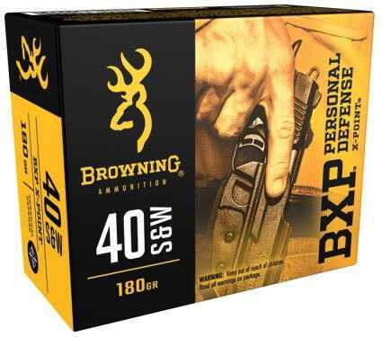 40 S&W 180 Grain Hollow Point 20 Rounds Browning Ammunition
