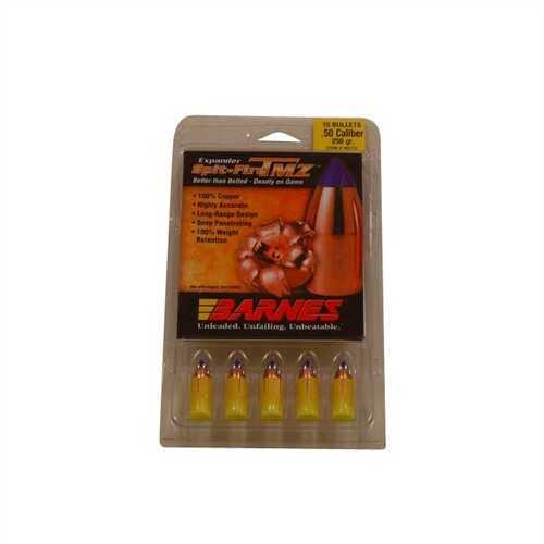 Barnes 50 Caliber Black Powder Spitfire Spitzer Boat Tail 250 Grain Bullet 15/Pack Md: 45172