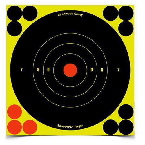 Birchwood Casey 34512 Shoot-N-C Self-Adhesive Paper 6" Bullseye Black 12 Pack