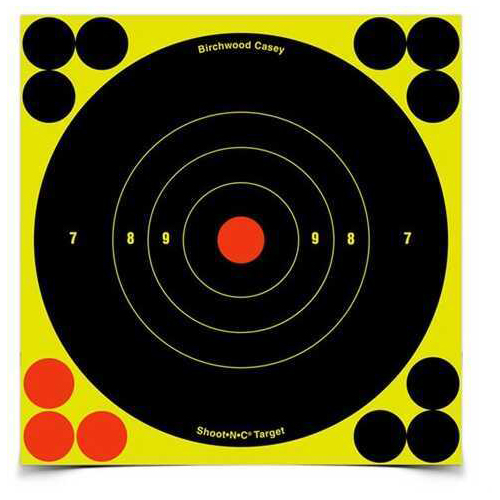 Birchwood Casey 34550 Shoot-N-C Self-Adhesive Paper 6" Bullseye Black 60 Pack