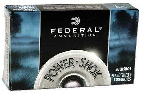 Federal 12 Gauge Power-Shok Buckshot 2 3/4" Mag Dram 34 Pellets 4 Buck Per 5 Ammunition Md: F1304B
