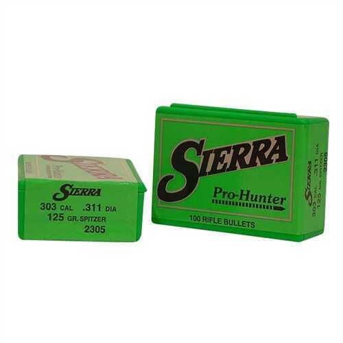 Sierra Pro Hunter Rifle Bullets 303 Caliber 125 Grain Spitzer 100/Box Md: 2305