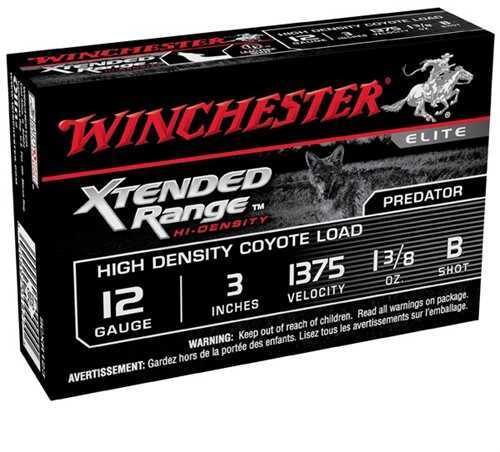 12 Gauge 3" Bismuth-Tin Alloy B  1-3/8 oz 5 Rounds Winchester Shotgun Ammunition