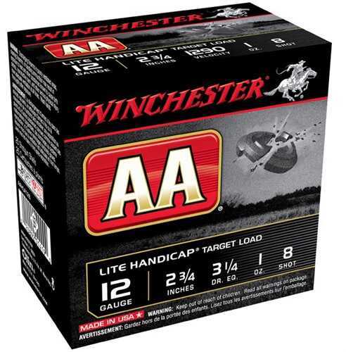 12 Gauge 2-3/4" Lead #8  1 oz 25 Rounds Winchester Shotgun Ammunition