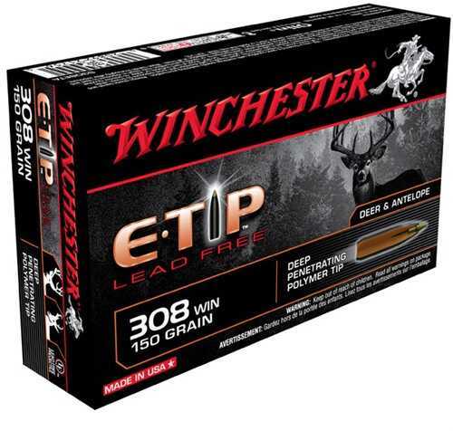 308 Win 150 Grain E-TIP 20 Rounds Winchester Ammunition