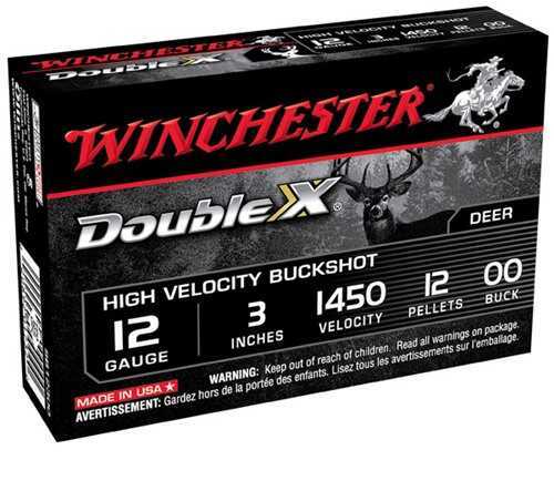 12 Gauge 3" Lead 00 Buck  12 Pellets 5 Rounds Winchester Shotgun Ammunition