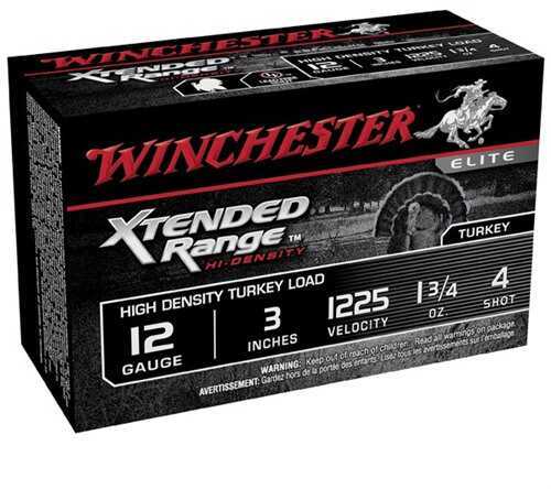 12 Gauge 3" Bismuth-Tin Alloy #4  1-3/4 oz 10 Rounds Winchester Shotgun Ammunition