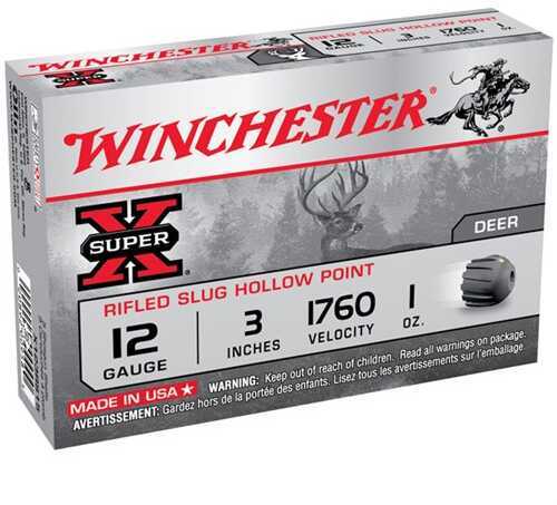 12 Gauge 3" Rifled Slug  1 oz 15 Rounds Winchester Shotgun Ammunition