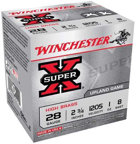 28 Gauge 2-3/4" Lead #8  1 oz 25 Rounds Winchester Shotgun Ammunition