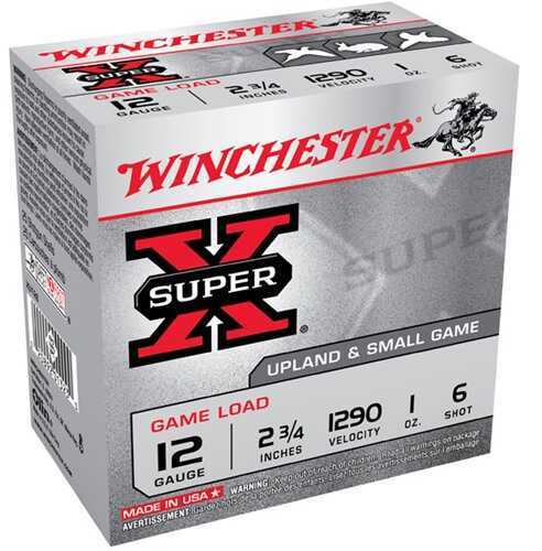 Super X Game Load By Winchester 12 Gauge 2 3/4" 1Oz 6 Shot Per 25 Ammunition Md: XU126