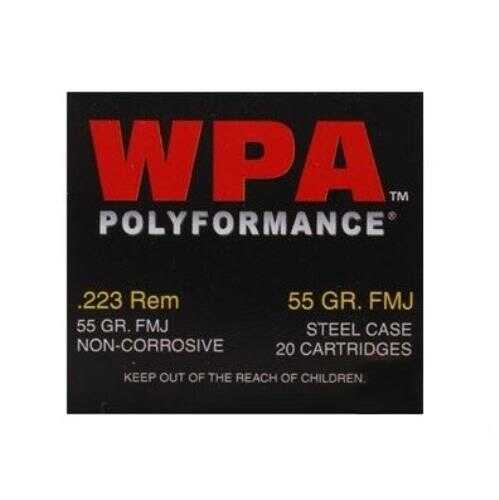 223 Rem 55 Grain Full Metal Jacket 20 Rounds Wolf Ammunition 223 Remington