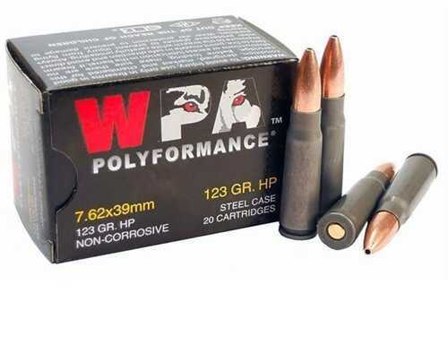 7.62X39mm 123 Grain Hollow Point 20 Rounds Wolf Ammunition