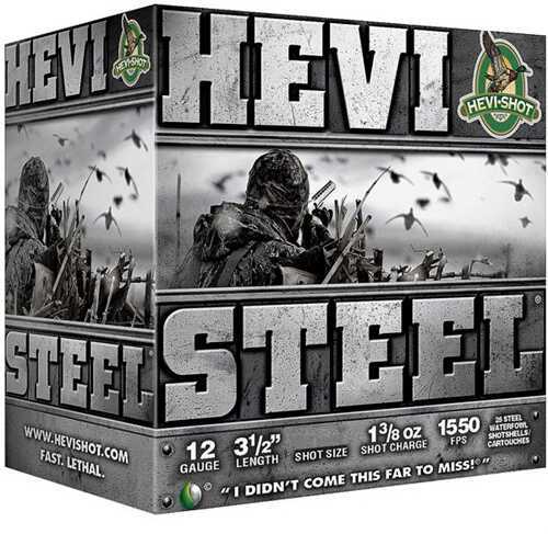 12 Gauge 3-1/2" Hevi Metal #4  1-1/4 oz 25 Rounds Hevi-Shot Shotgun Ammunition