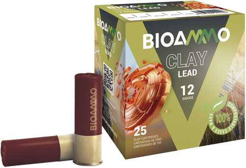 Bio Ammo Clay Lead 12 Gauge 2-3/4" 7/8 Oz #9 Shot 25 Rounds / Box