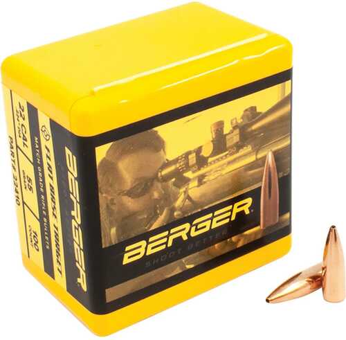 Berger Match Grade Target Bullets .22 Cal .224" 55 FB 100/Box