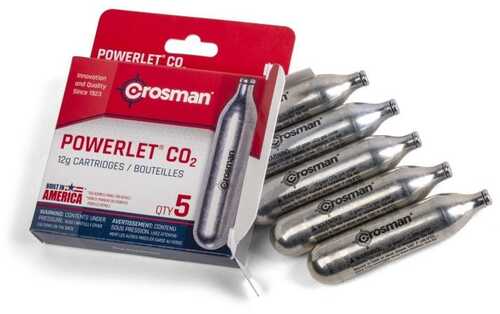 Crosman Co2 Powerlet 12-Gram Airgun Cartridges 5/ct