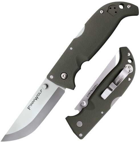 Cold Steel Finn Wolf Lockback Folding Knife - 3-1/2" Blade OD Green