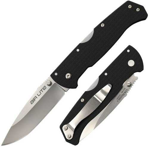 Cold Steel Air Lite Lockback Knife Drop Point 3-1/2" Blade Black G-10