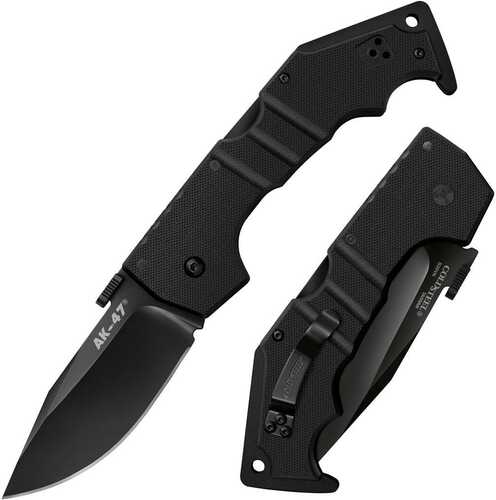 Cold Steel AK-47 Lockback Knife Black G-10 - 3-1/2" Blade
